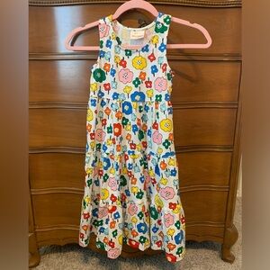HANNA ANDERSSON Size 130 (Girl’s 8) Floral pattern racer back twirl dress.